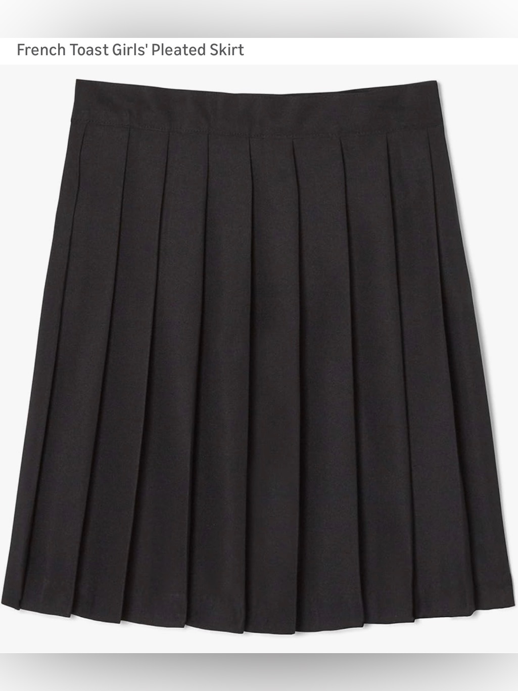 French Toast Black Girls' Pleated Mini Skirt